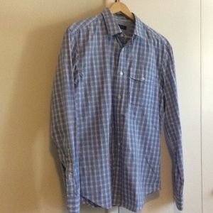 Blue and red checkered shirt